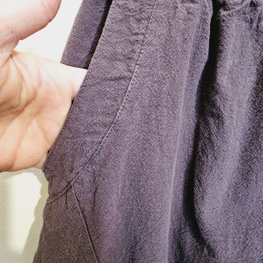 Vtg Barrel Avachi Academia Gray Peasant Capri Pants - Picture 3 of 7
